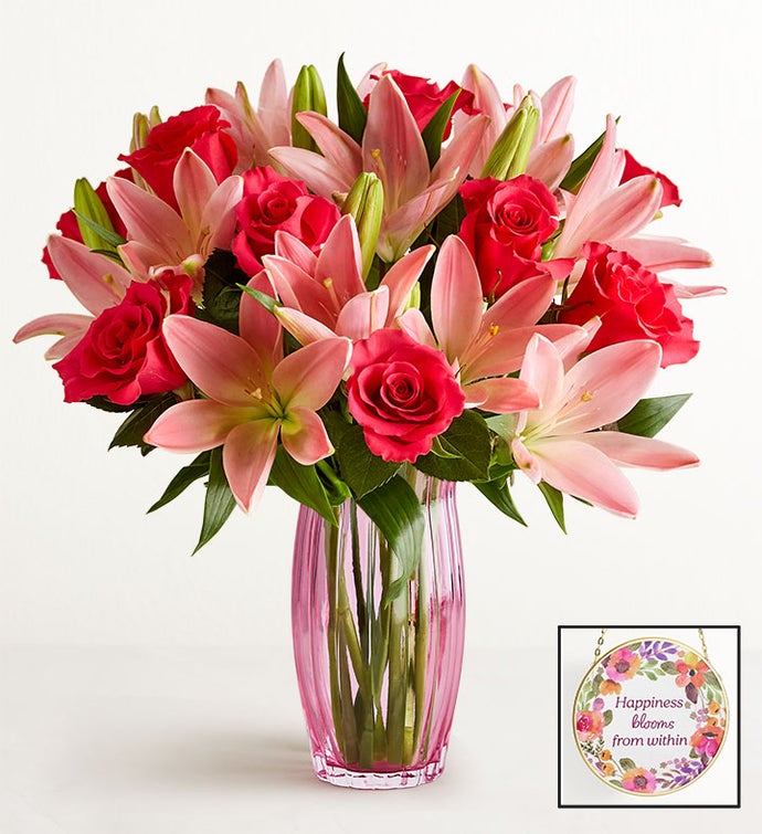 Magnificent Pink Rose & Lily