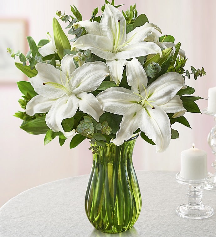 All White Lily Bouquet