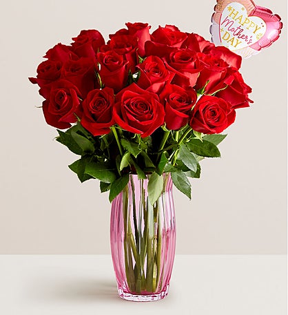 Two Dozen Red Roses for Mother's Day