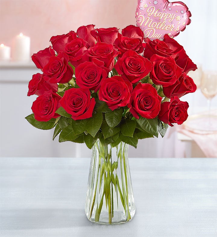 Mother's Day Red Roses, 12 24 Stems