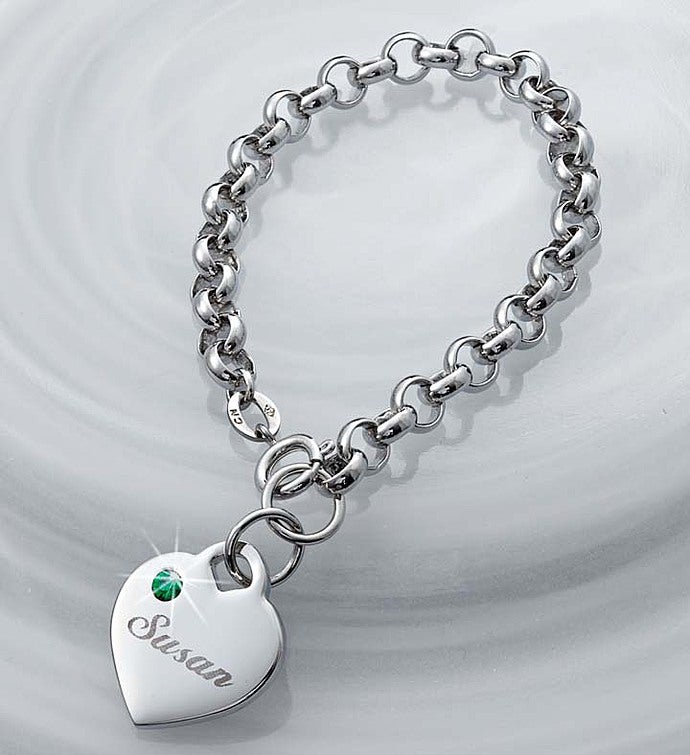 Personalized Birthstone Charm Bracelet