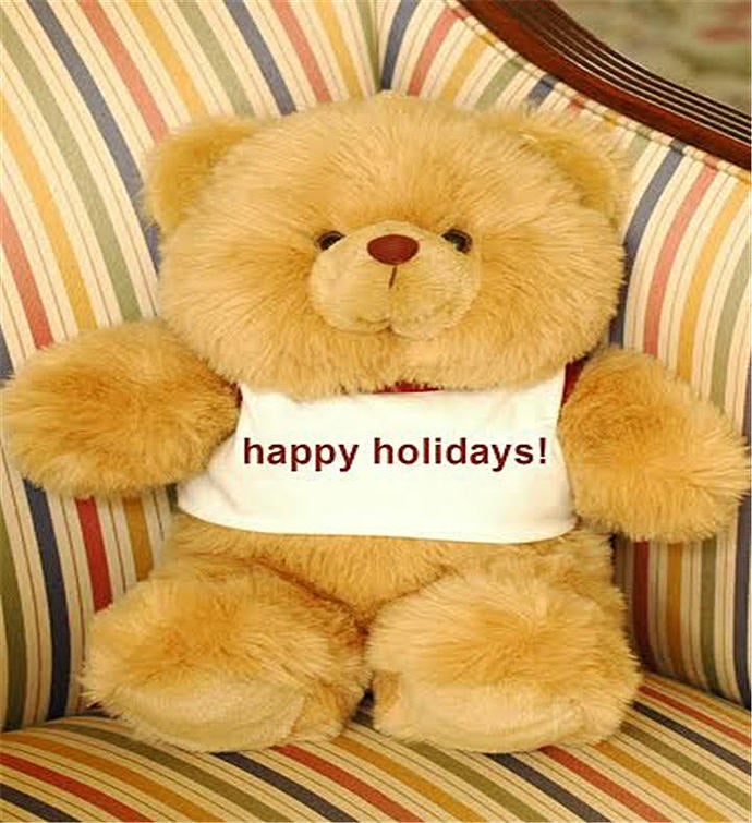 Happy Holiday Personalized Brown Bear