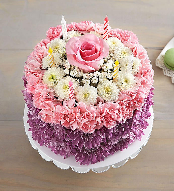 Birthday Wishes Flower Cake® Pastel