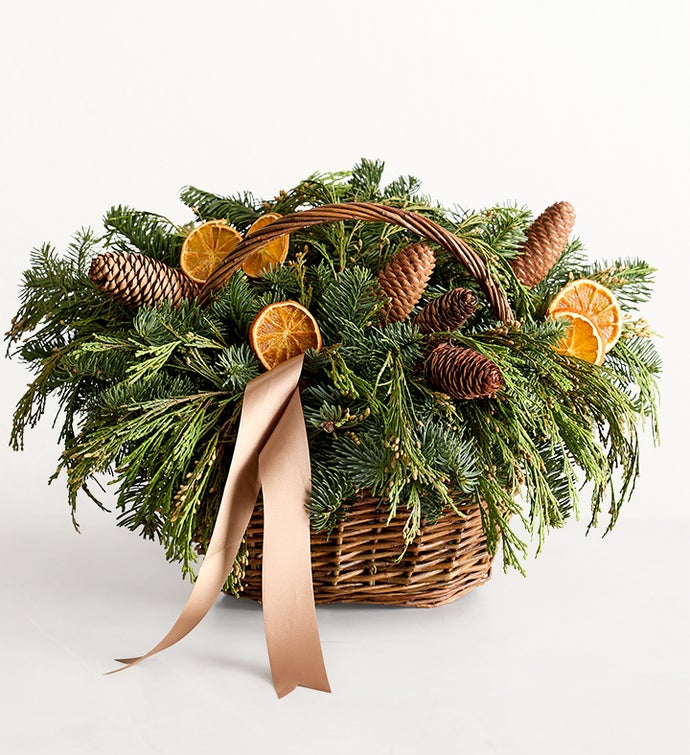 Fresh Evergreen Basket