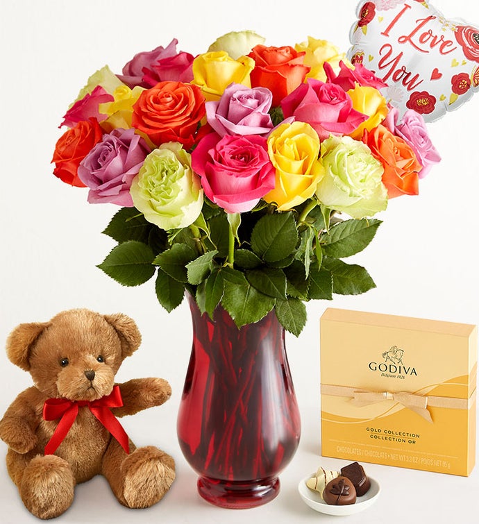 I Love You Assorted Roses