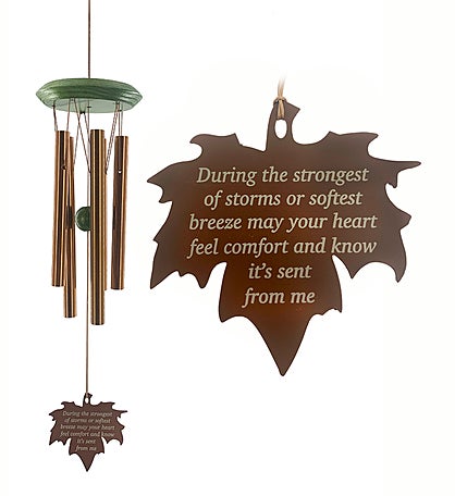 Copper Leaf "May Your Heart Feel Comfort" Wind Chime