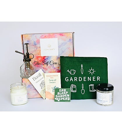 Plant Mom Garden Box, Lavender Scent, Green Apron