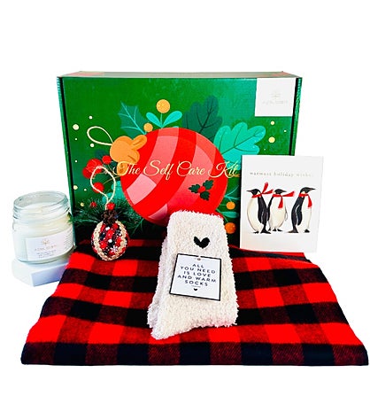 Warmest Holiday Wishes, Plaid Christmas Gift Box