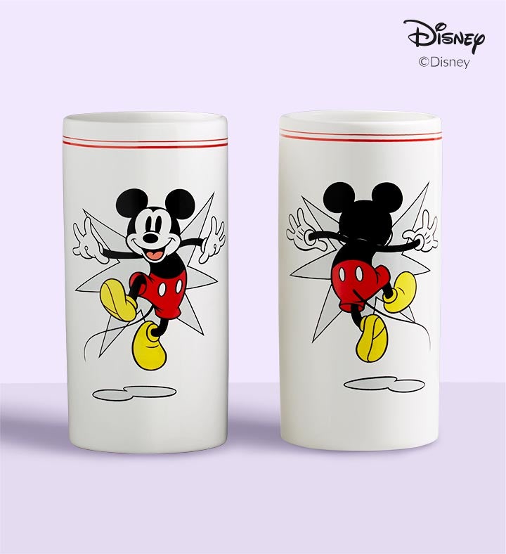 Disney Mickey Mouse Vase with Yellow Roses, 24 Stems