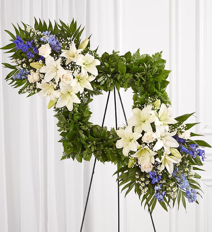 Cherished Remembrance™ Wreath   Blue & White