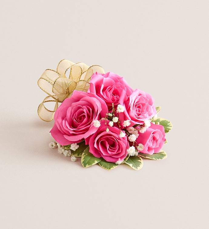Hot Pink Spray Rose Corsage