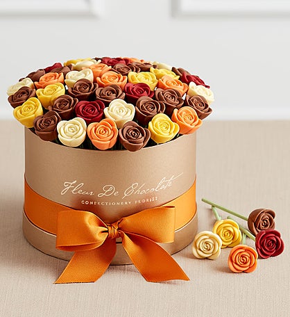 Fleur De Chocolate® Belgian Chocolate Roses Colors of Fall