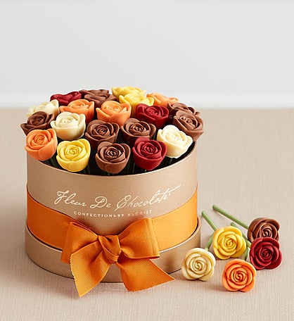 Fleur De Chocolate® Belgian Chocolate Roses Colors of Fall