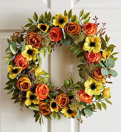 Radiant Anemone & Ranunculus Wreath