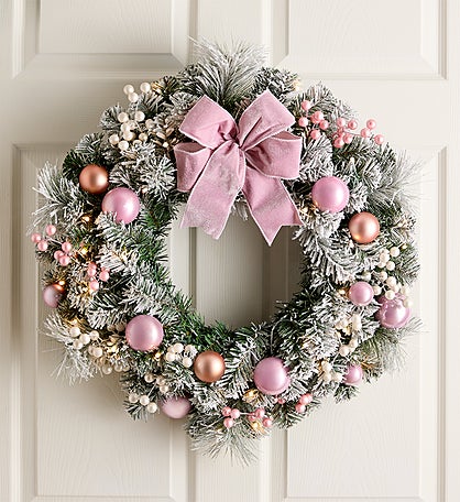 Glistening Blush Wreath