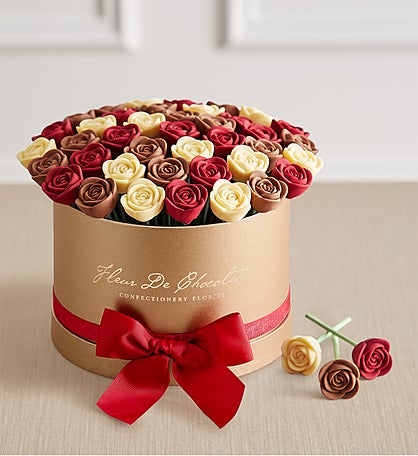 Fleur De Chocolate® Belgian Chocolate Roses - Festive Christmas