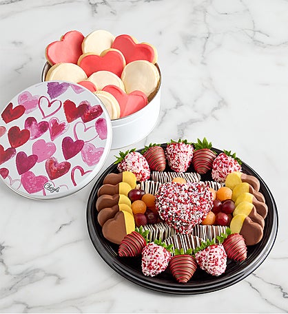 All Hearts Fruit Platter with Love Tin