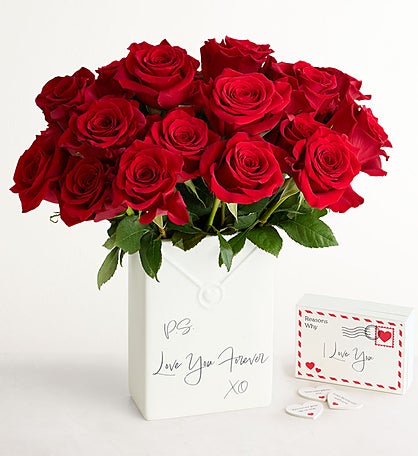 Signed with Love Red Roses