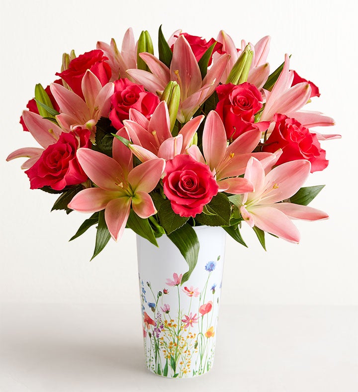 Wildflower Rose & Lily Bouquet