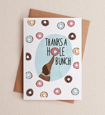 Thanks A Hole Bunch Thank You Greeting Card