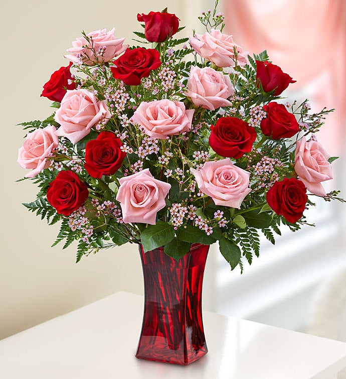 Shades of Pink and Red™ Premium Long Stem Roses