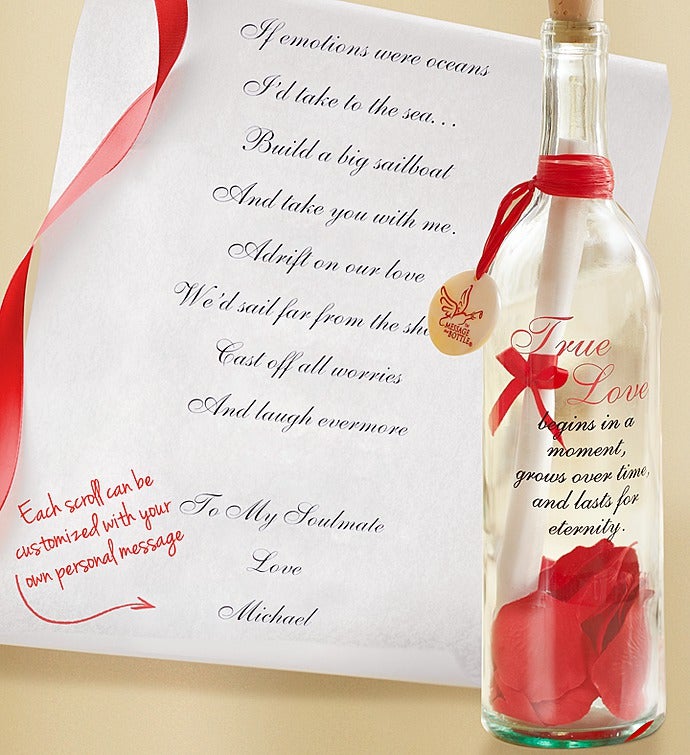 Personalized Message In A Bottle ® True Love