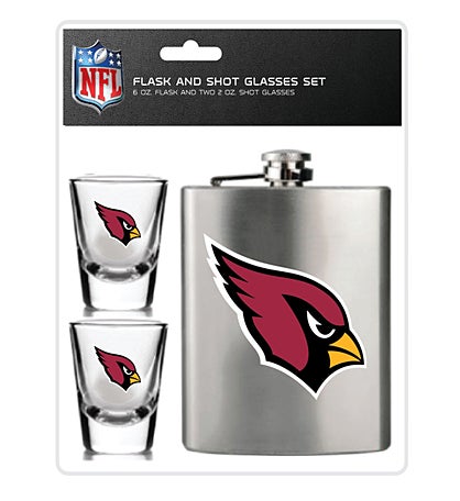 NFL 3pc Flask & Shot Glasses Set