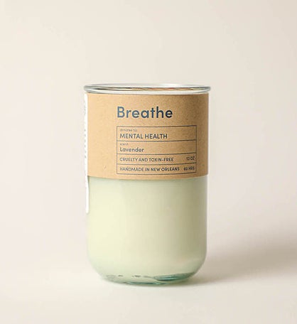 Breathe - Lavender Scent Candle, Gives To Mental Health