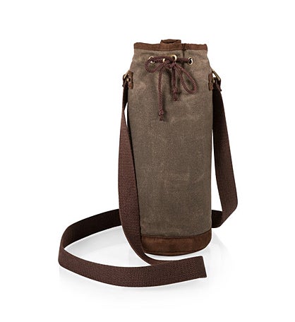 Waxed Canvas Wine Tote