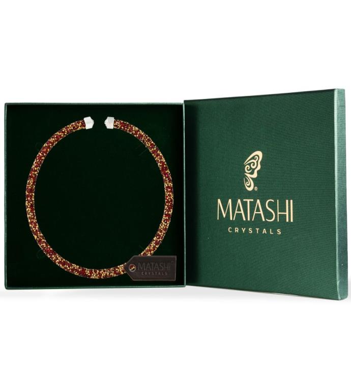 Glittery Crystal Choker Necklace By Matashi