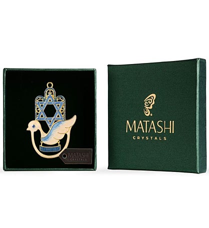 Matashi Wall Decor Ornament W/ Crystals (pewter)