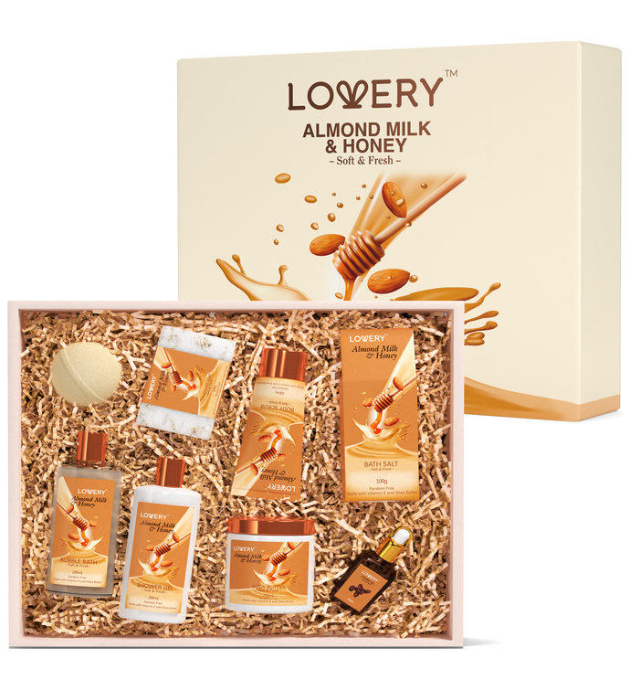 Lovery Almond Milk & Honey Spa   With Handmade Oatmeal Soap & More