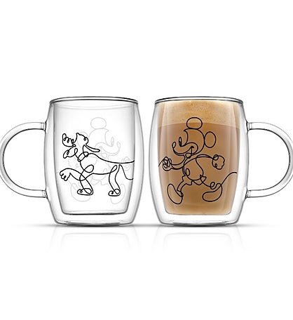 Disney Mickey And Pluto Aroma Glass Mugs