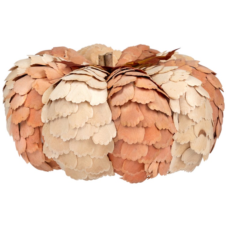 10" Brown And Orange Autumn Harvest Tabletop Pumpkin