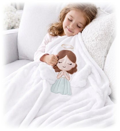 Sympathy Gift For Grieving Child, 3d Angel Blanket With Wings For Kids