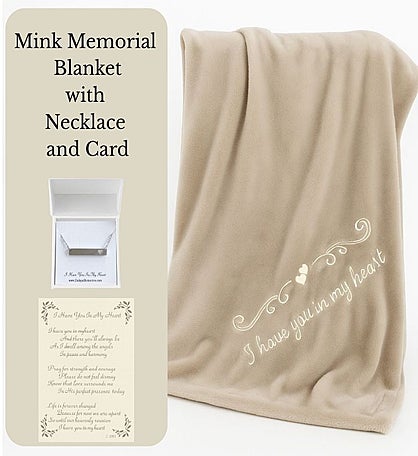 Mink Memorial Blanket Sympathy Throw