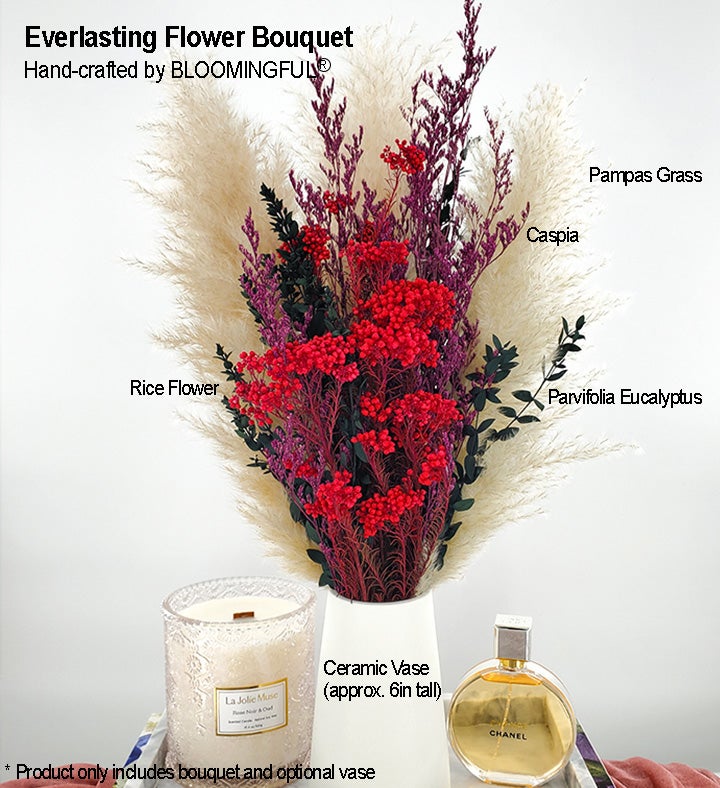 The Berrymore Everlasting Dried Bouquet with Vase