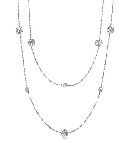 Crislu Rainbow in The Clouds Extendable Necklace