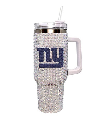 NFL 40oz White Bling Tumbler