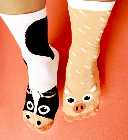 Cow & Pig Pals Socks