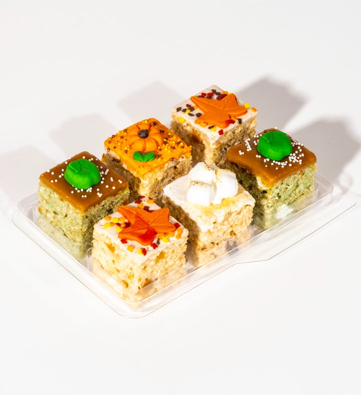 Six Pack Of Autumn Themed Rice Krispie Treats