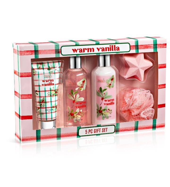 Warm Vanilla Fragrance 5 Piece Bath and Body Gift Box