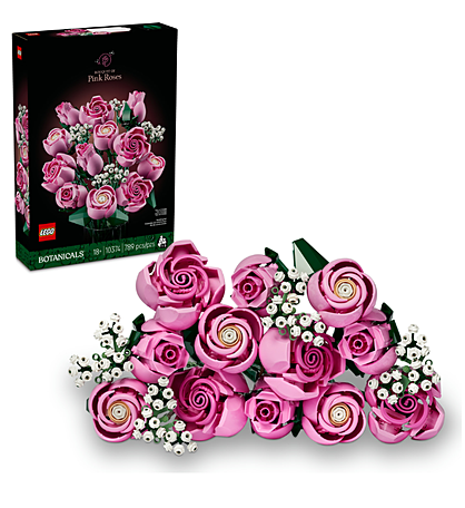 LEGO Botanicals Bouquet Of Pink Roses, Decorative Flowers 10374