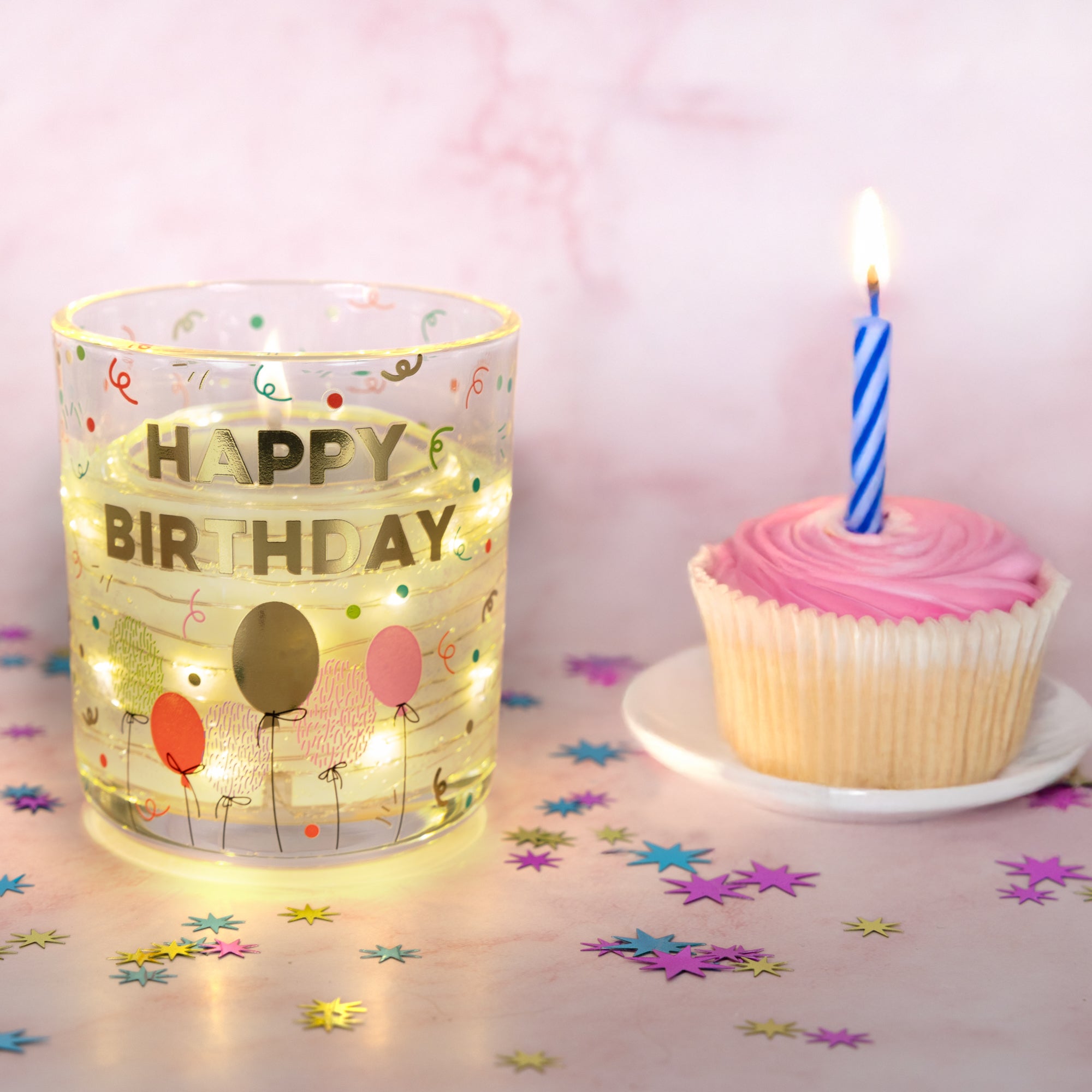 Happy Birthday Candle with LED accents