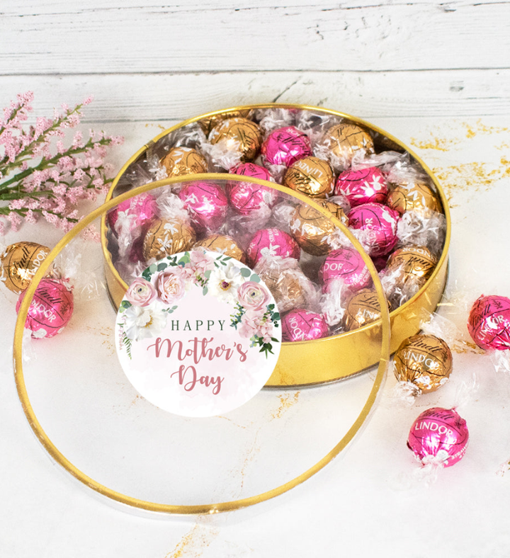 Mother's Day Chocolate Truffle Gift Tin Flowers By Just Candy