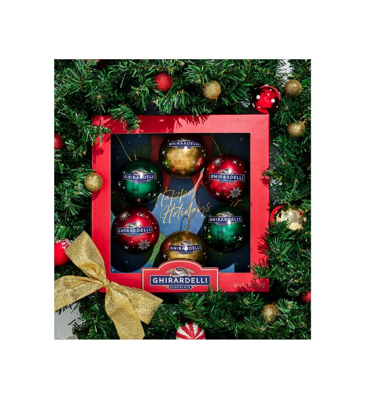 Ghirardelli Chocolate Square Ornaments Gift Set