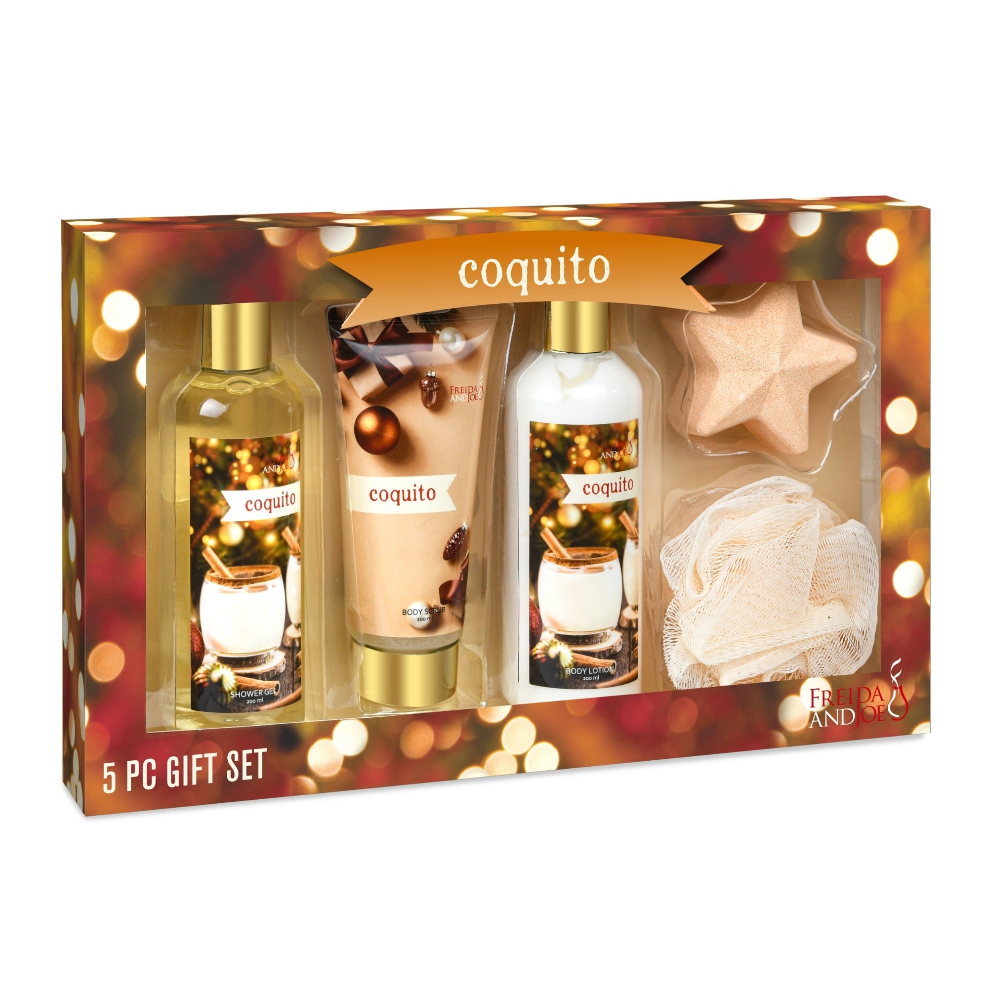 Freida & Joe Coquito Bath And Body Gift Set For Women, 5 Piece Set