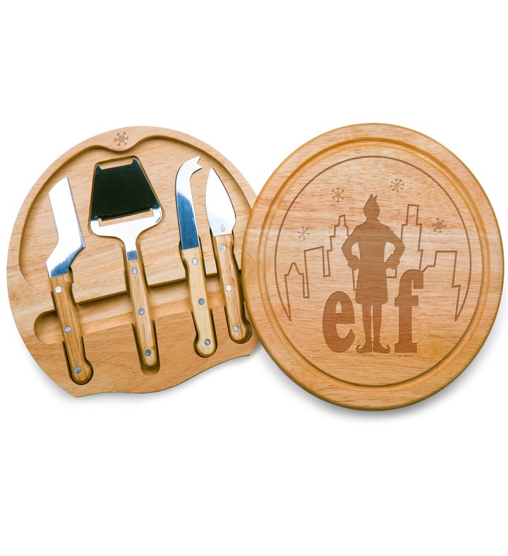 Elf Snow Globe Circo Parawood Cheese Cutting Board & Tools Set