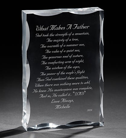 My Father Poem Personalized Keepsake