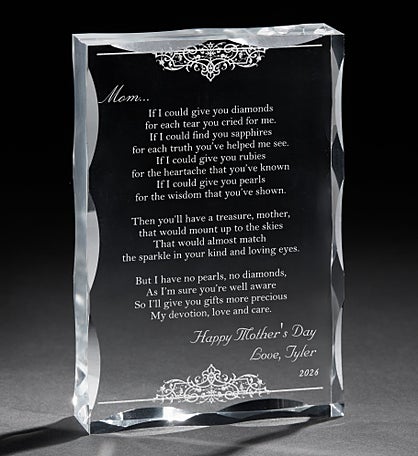 Dearest Mother Poem Personalized Keepsake